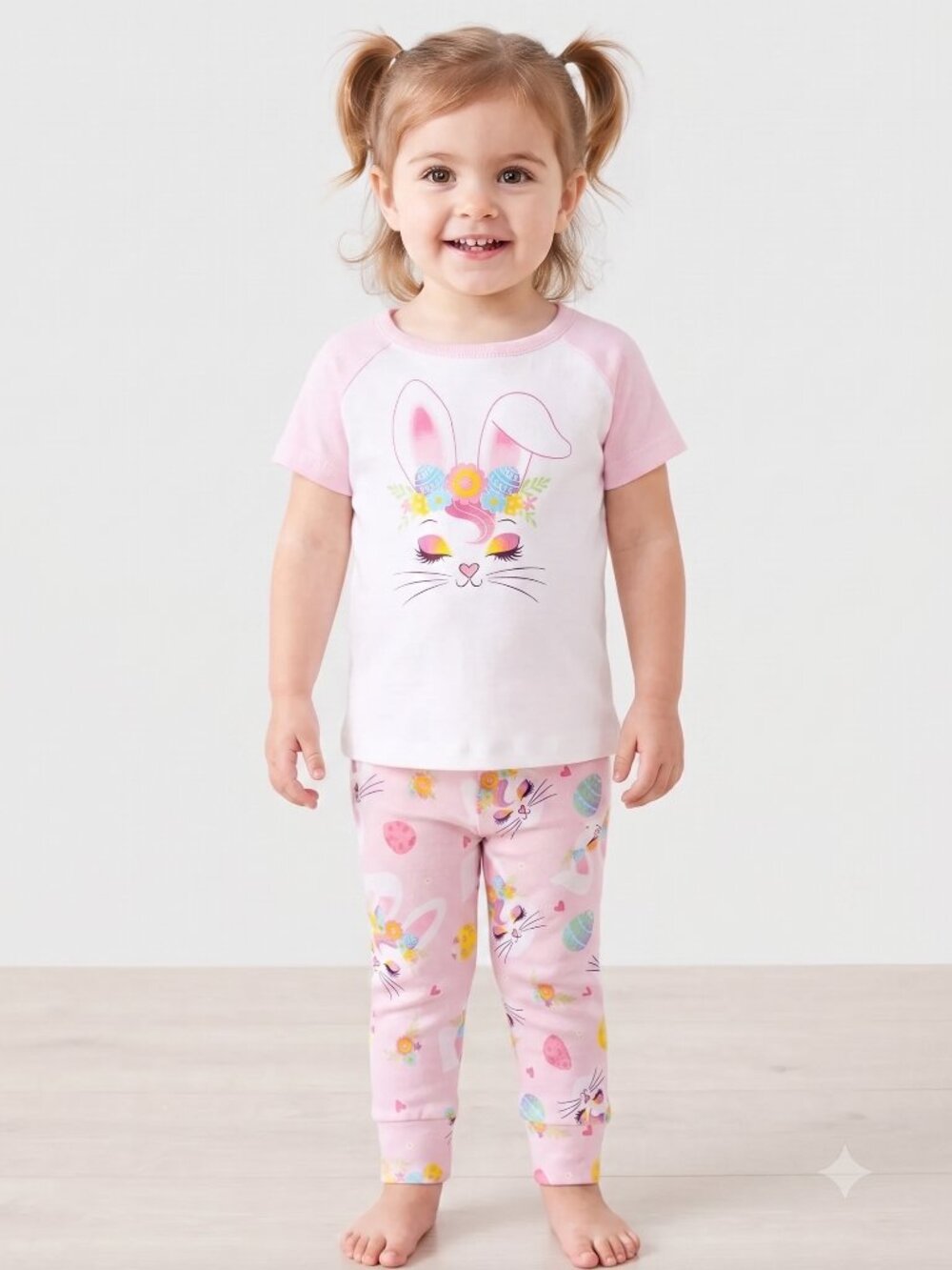 NWT ✨ Toddler Girls Easter Bunny Snug Fit Cotton Pajamas - Size: 2T